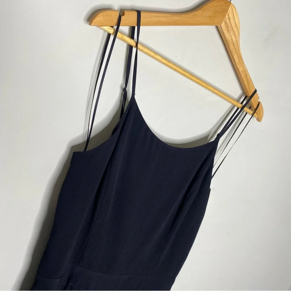 ✨NWT 1 State Black Spaghetti Strap Wide Leg Cropped Culotte Jumpsuit Romper XS - Picture 3 of 9